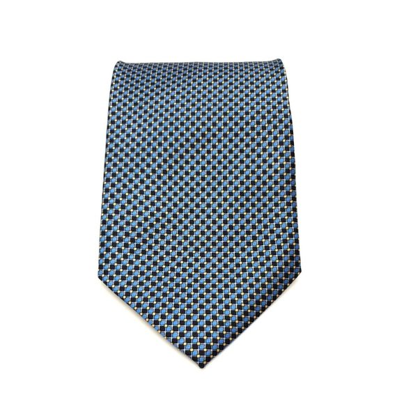 Danmes Mens Dress Necktie Poly Blend Suit Accessory Business Clean Shine Blue - Picture 1 of 7